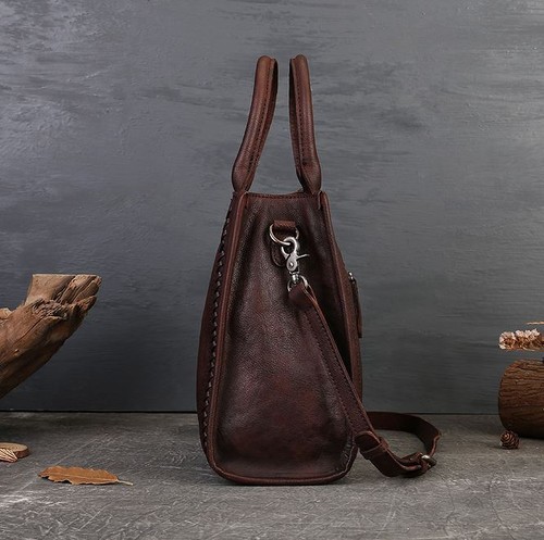 Mujeres Bolso bandolera de cuero genuino de vaca vintage - Imagen 19 de 21