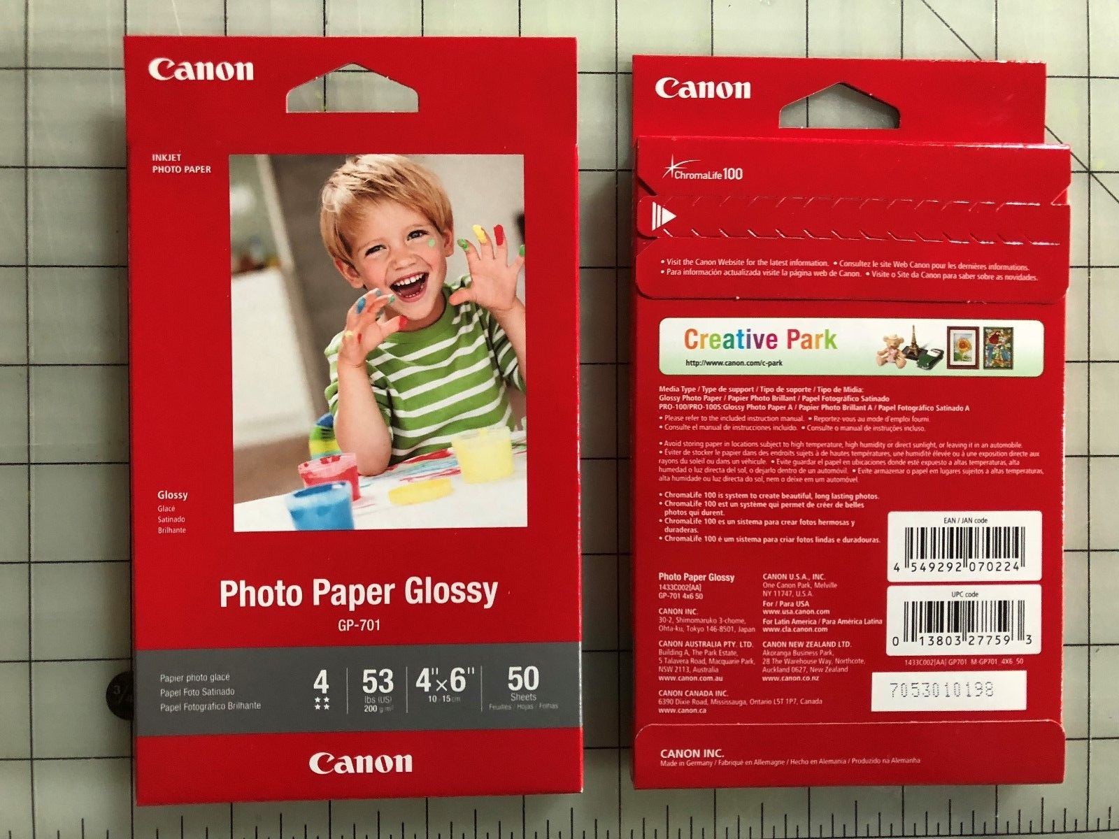 Canon Photo Paper Glossy 4 x 6 Inches GP701 INK JET 50 Sheets BRAND