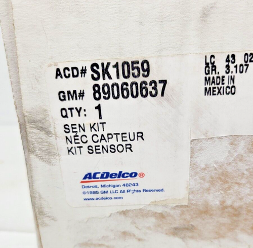 Genuino OEM ACDelco SK1059 GM 89060637 Tanque de Combustible Medidor Bomba Sensor Kit Chevy GMC - Imagen 2 de 10