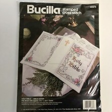 Bucilla Holy Bible Cover 40896 Stamped Counted Cross Stitch Kit 1994 New Sealed