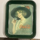 Vintage Coca Cola Metal Tin Coke Serving Tray Hamilton King Girl 1972 Retro Ver.