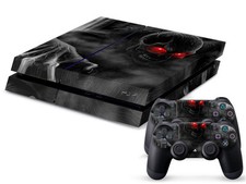Sony PS4 PLAYSTATION 4 Skin Design Sticker Protector Set - Dark Skull Motif