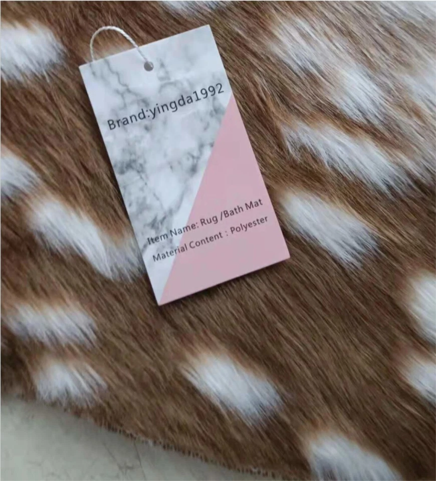 Tapete de área de pele sintética com estampa de veado sika yingda1992 pele de animal tapete EUA - Imagem 3 de 4