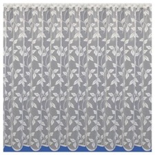 Melbourne floral Leaf  net curtains white 8 different sizes, by the metre