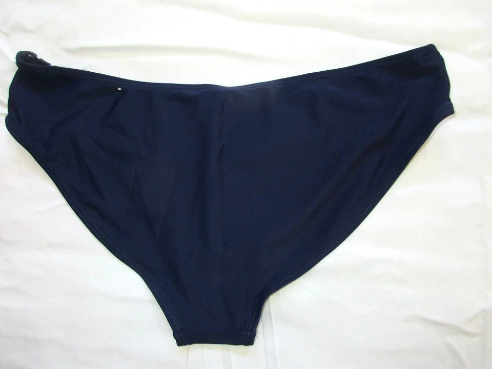 U.S. Polo Assn, parte inferior de bikini hipster, borde azul marino/lunares, nailon/espa, L, nuevo sin etiquetas Foto 2 de 4