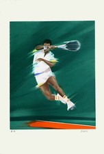 Victor SPAHN SMASH FINAL DU TENNISMAN 1985 lithographie signée