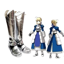 Anime Fate Stay Night Saber Altria Pendragon Cosplay Boots Shoes Costom Made 