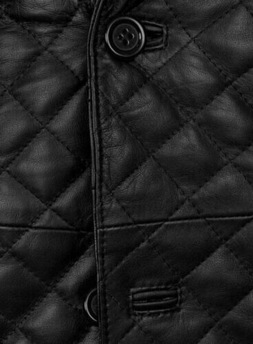 Quilted Leather Blazer For Men, Casual Jacket for Men, Partywear Coat for Mens - Picture 7 of 9