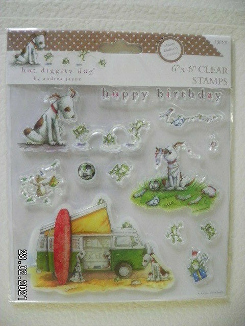 Hot Diggity Dog Clear Stamp Set by Docrafts 'Treats' (D89)
