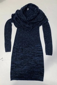 dark blue sweater dress