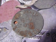 WW2 relic dogtag Royal Armored Corps RTR - MARSHALL 7962515