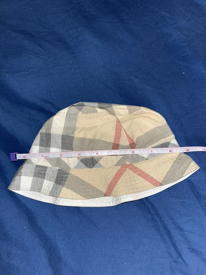 Sombrero de cubo Burberry vintage para bebés patrón clásico talla 46 cm-48 cm Foto 4 de 4