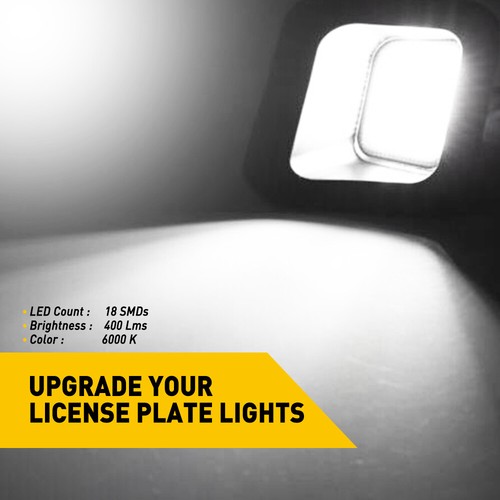 LED Rear Plate License Lights SMOKED LENS For Dodge Ram 1500 2500 3500 2003-2018 - Picture 4 of 12