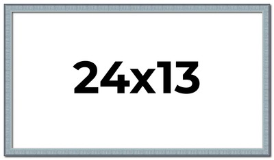 24x13 Frame Blue Scuffed Farm Board Solid Wood Picture Frame Width 0.75 Inches |