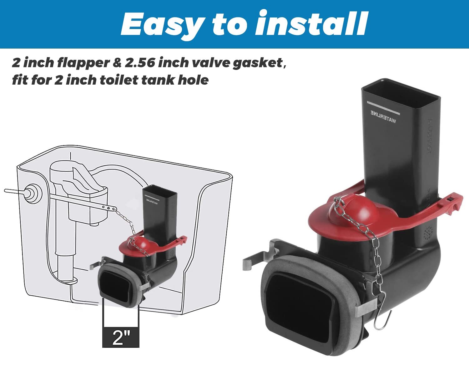 Toilet Flapper with Toilet Flush Valve Seal Gasket Compatible with Kohler Par...