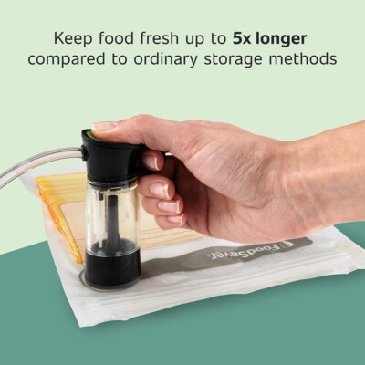 FoodSaver 1-Quart Vacuum Zipper Bags Food REUSABLE RESEALABLE