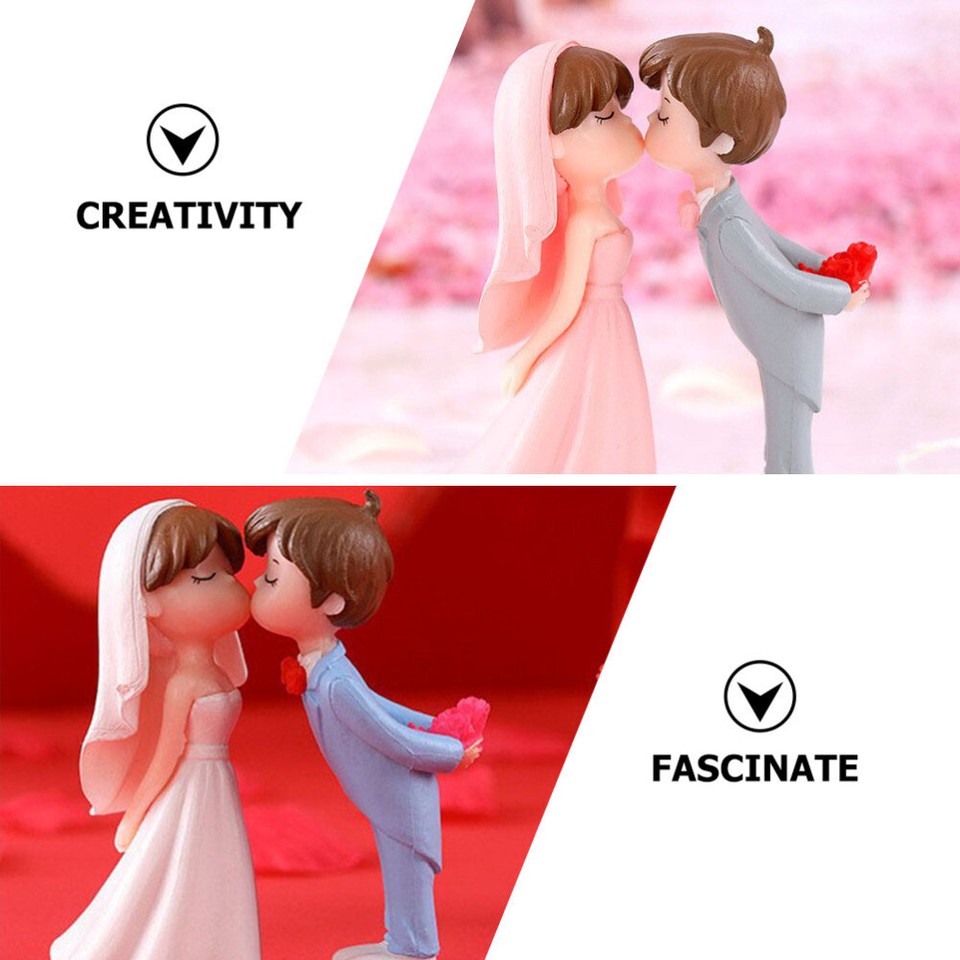 3 Pack Wedding Couple Ornaments Cake House Decorations for Home Gift eBay