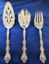 International Silverplate Interlude 3 Serving Pcs; Pie Server, Meat Fork  Spoon