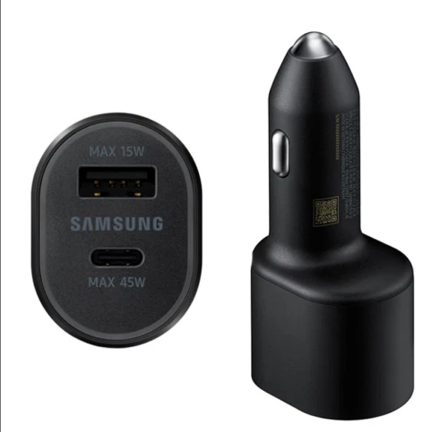 Cargador de coche Samsung 45W doble puerto carga rápida y cable USB-C de 100 W - Caja al por menor Foto 4 de 4