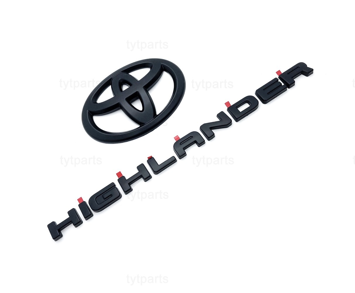 2020-2025 HIGHLANDER XLE MATTE BLACKOUT EMBLEM OVERLAY KIT PT948-48201-02