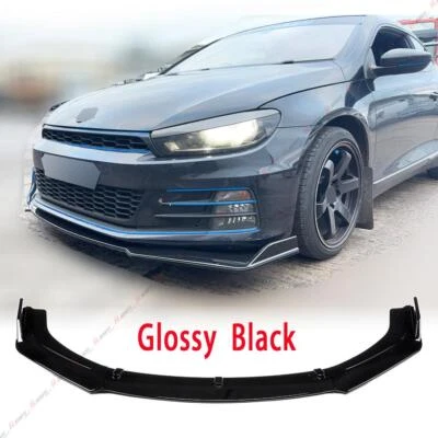 Kit carrosserie lèvre aileron splitter lèvre avant noir Fit VW SCIROCCO III 2008-2017 - Photo 1/4