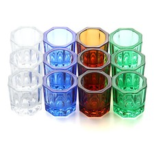 12pcs Glass Dappen Dish Mixing Bowls for Dental Crystal Cup Nail Art Tools