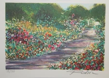 Raphael Robic - Lithography Original Signed - Gate IN Giverny 3