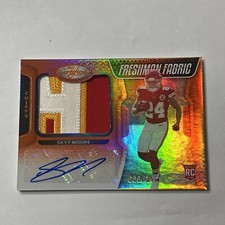2022 Panini Certified - Freshman Fabric Signatures Orange  Skyy Moore 008/149