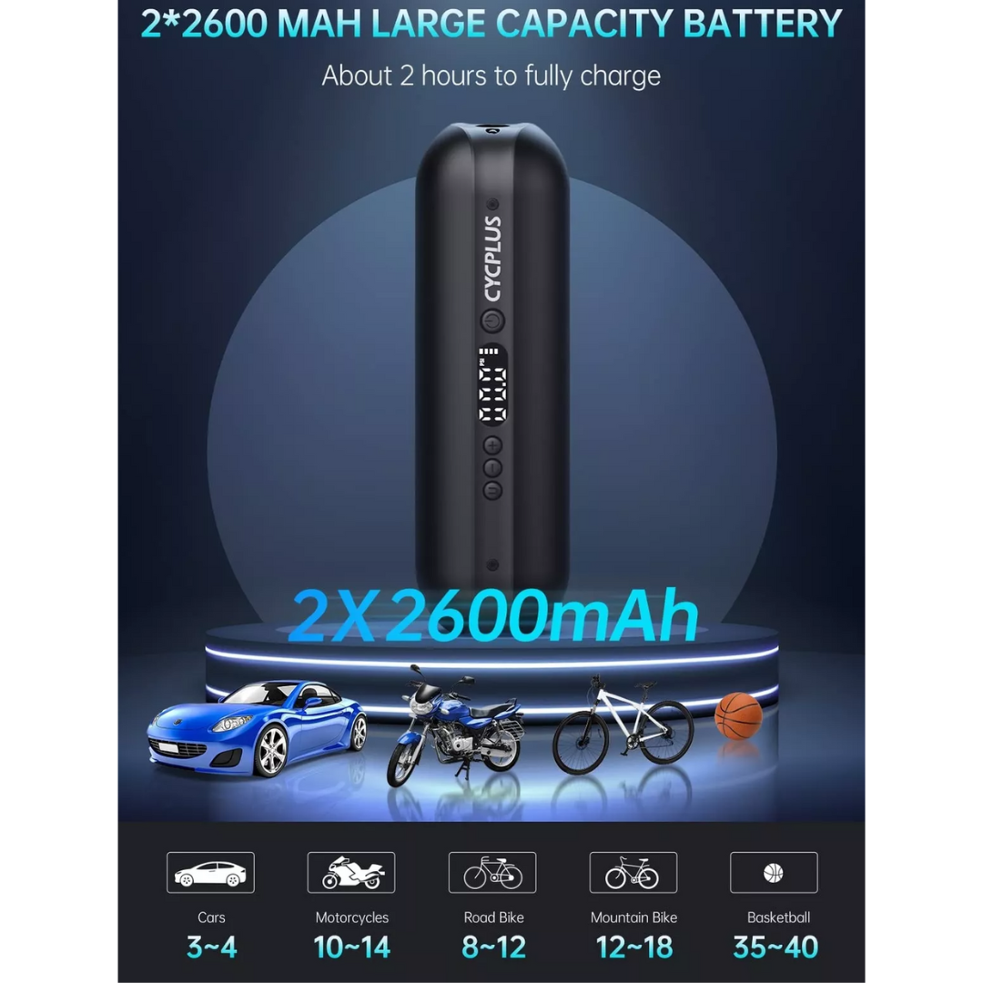 Portable Electric Air Compressor for Bicycle Car Tires Max Inflator