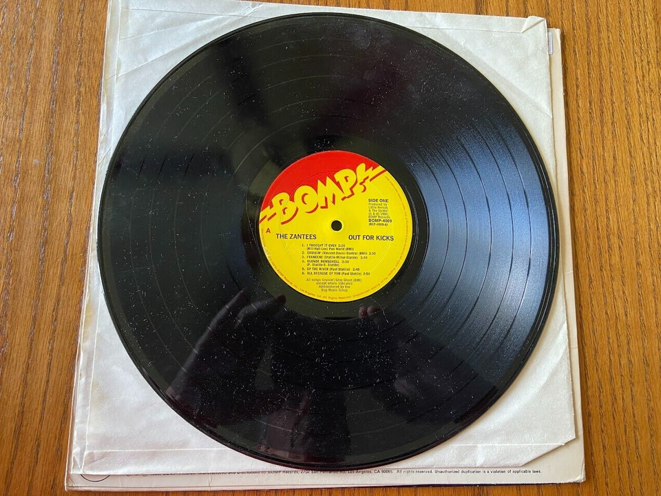 1980 Bomp Records BLP 4009 The Zantees Out For Kicks LP | eBay