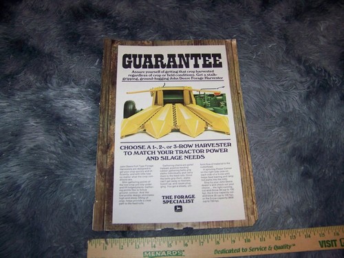 John Deere Farm / Agricultural Print Ad from Magazine Vintage 1977 - Bild 1 von 2