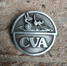 1978 Connecticut Valley Arms CVA Pewter Belt Buckle Made in U.S.A.