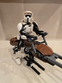 Lego Star Wars Scout Trooper & Speeder Bike 75532 Loose Appears To Be 100% Parts