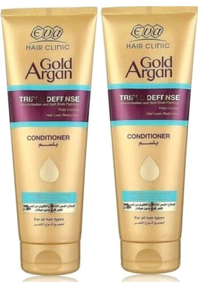 Eva Hair Clinic Triple Defense Conditioner with Gold Argan Oil  2 X 230 ml
