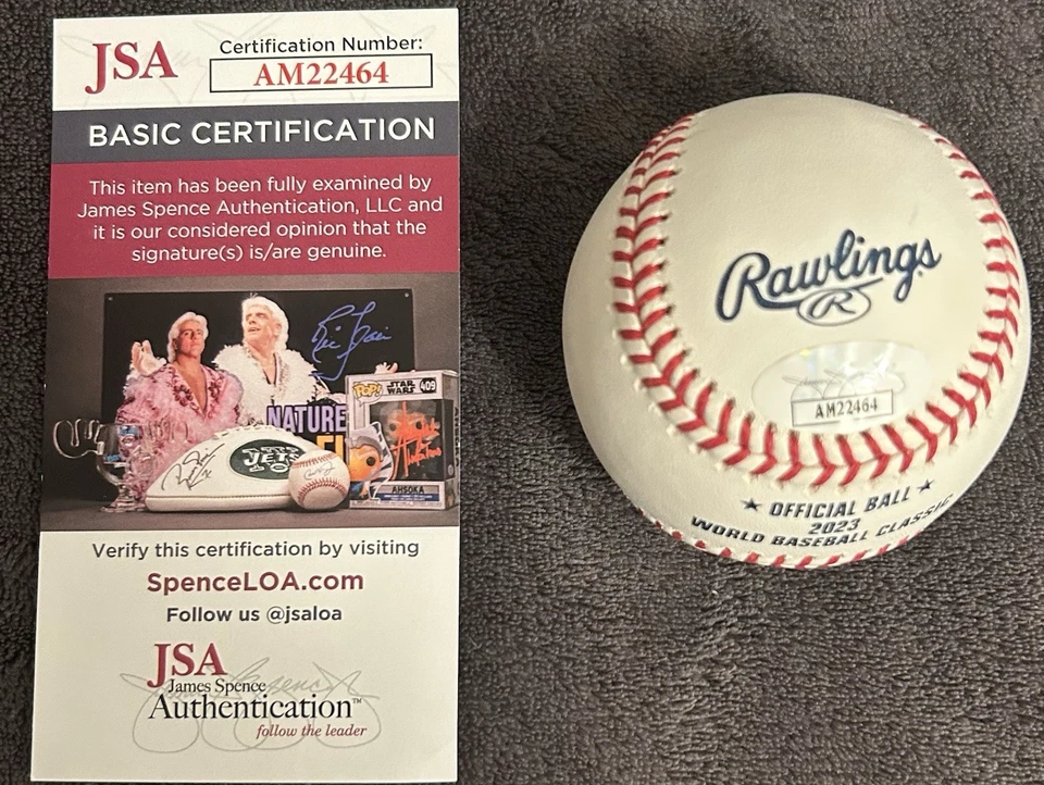 Francisco Lindor  SIGNED 2023 WBC baseball JSA COA New York Mets World Classic - Image 2 of 3