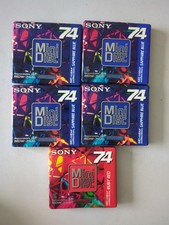 Lot of 5 Sony MD MiniDisc MDW-74 74min Recordable New Sealed