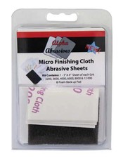 Creations Unlimited Micro Finishing Cloth Abrasive 3 x 4in Sheets with Foa 2050A
