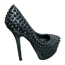 Steve Madden Size 6.5m Spiked 4" Stiletto Pumps Heels Goth Studded Rivet Sequins