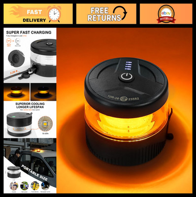 Magnetic USB-C Rechargeable LED Strobe Light - Portable Emergency Safety Beacon