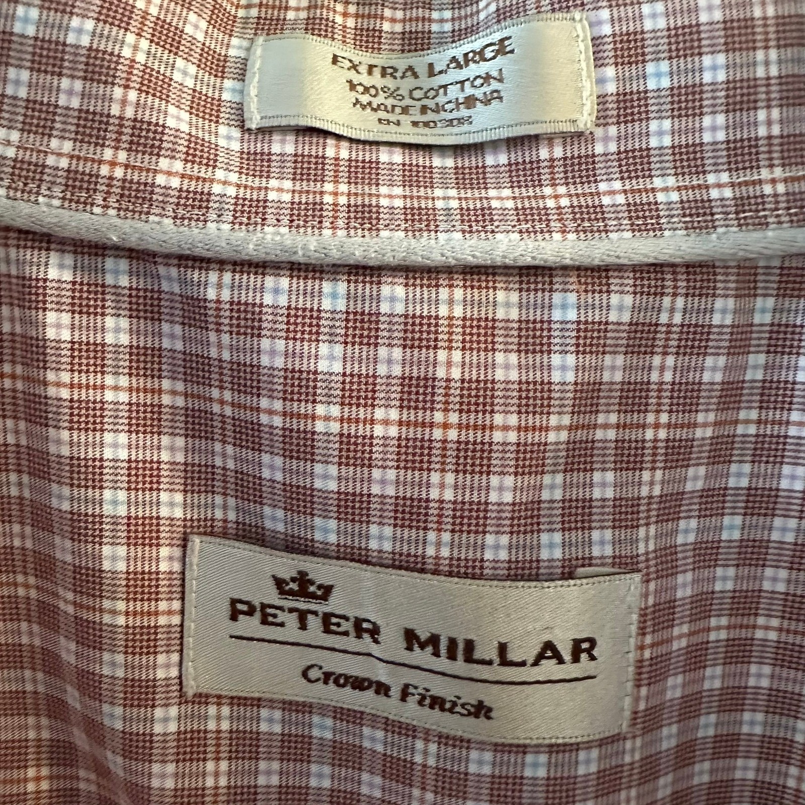 Peter Millar Bundle Two Button Down Shirts Red Ta… - image 10