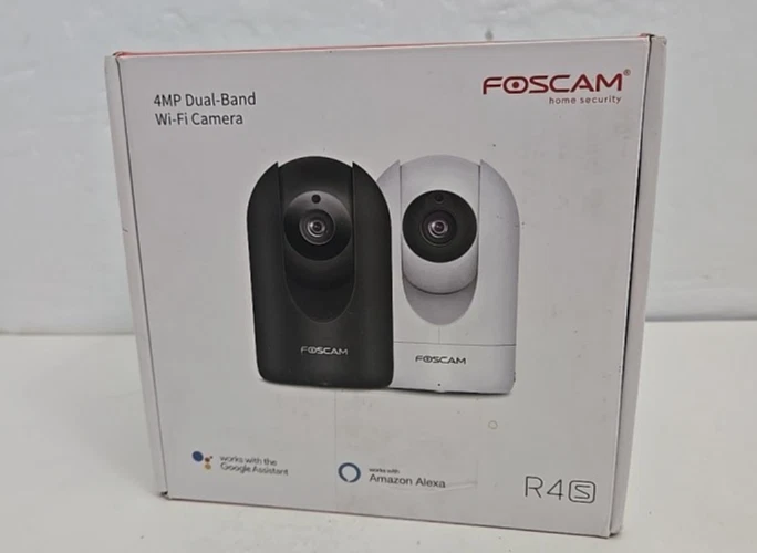 Cámara de seguridad para el hogar Foscam R4S 4 MP doble banda WiFi gafas negras Alexa Foto 2 de 4