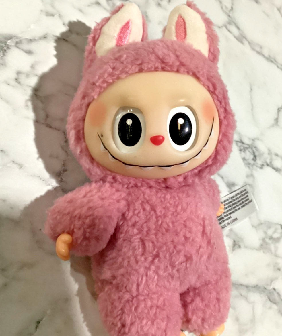 AUTHENTIC POP MART Labubu Exciting Macaron Vinyl Plush Keychain