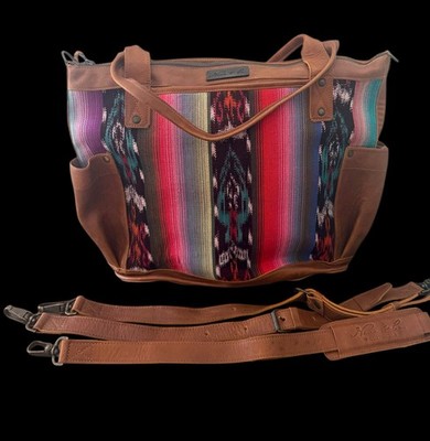 Nena & Co The Perfect Bag Full Size OG Javana w/ Cafe Leather EUC Complete