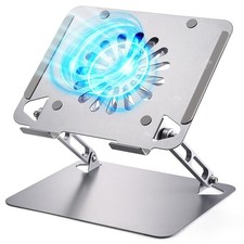 Laptop Cooling Pad with Upgrade Low-Noise Fan and 3.0 USB Hubs, Ventilated