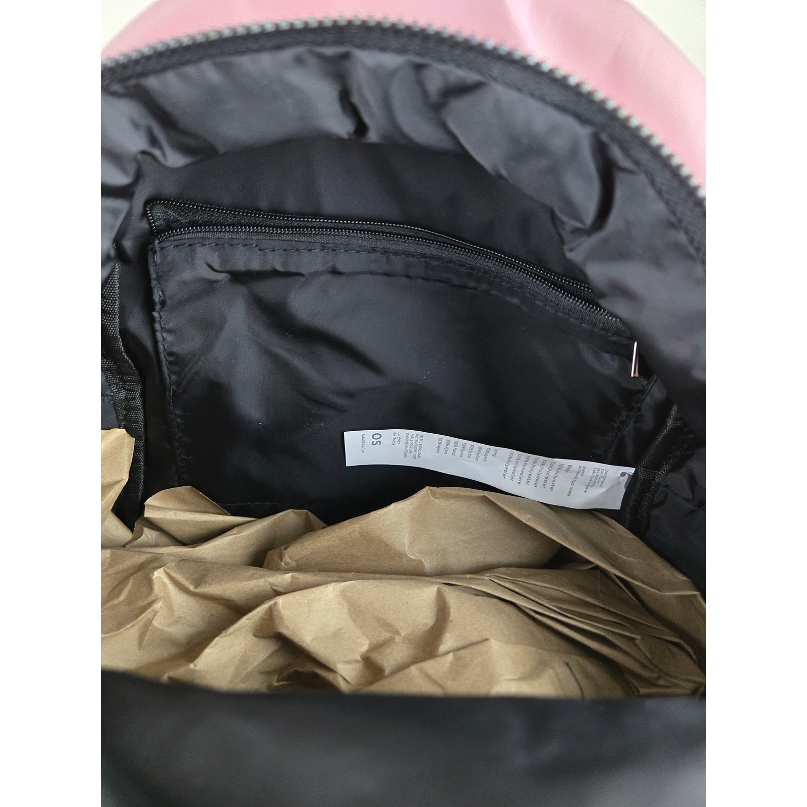 Fabletics Pink Nylon Mini Backpack Sling Bag Adju… - image 11