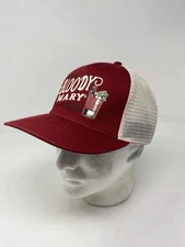American Needle Original Bloody Mary Hair Of The Dog Mesh Trucker Hat Red White