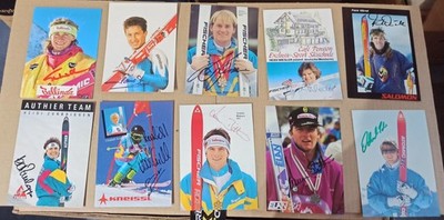 10x Autographs Ski Alpine / Olympic 80s Original Signed + K 2034