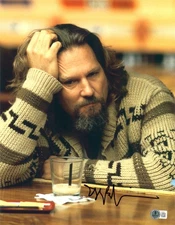 The Big Lebowski Jeff Bridges Signed Autograph 11x14 Photo Beckett BAS The Dude