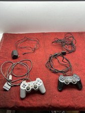Lot Official Sony PlayStation 2 PS2 Wired Controller Black AUTHENTIC