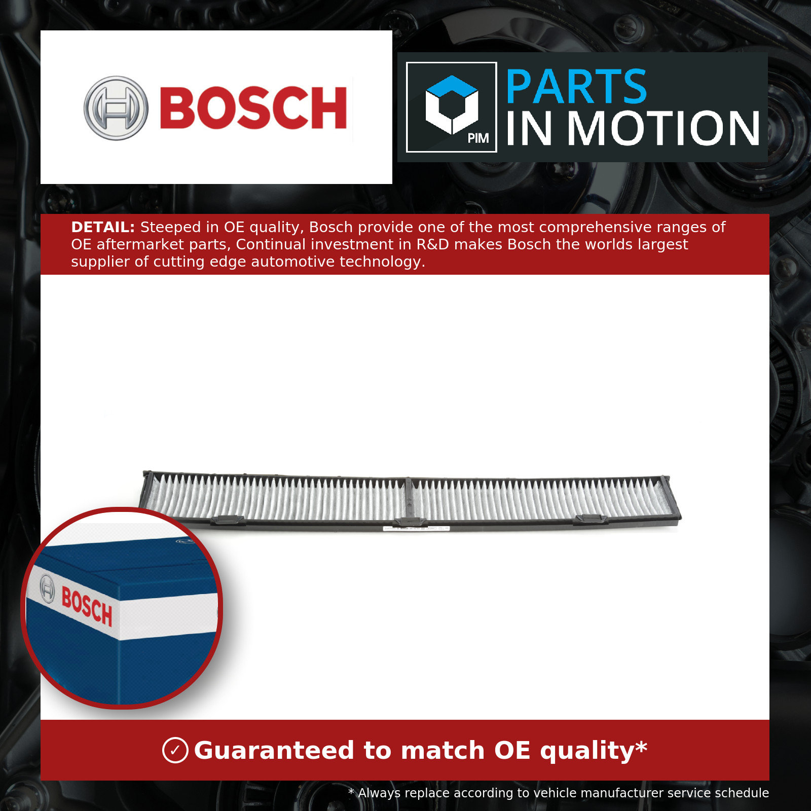 Pollen / Cabin Filter fits BMW 325D 3.0D 06 to 13 Bosch 64316925982 64316946628 - Image 25